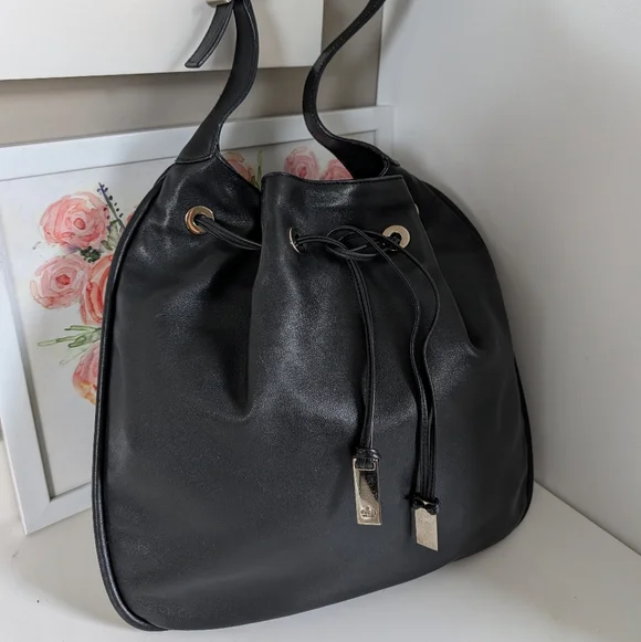 🖤 Vintage Y2K Gucci 001-4030 Genuine Smooth Leather Shoulder Satchel Bag, Black - Picture 5 of 16
